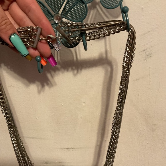 Silver Multi- Chain Necklace - Picture 5 of 5